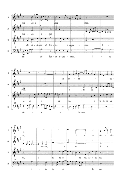 Psalm 42,2 - SICUT CERVUS and SITIVIT ANIMA MEA - Palestrina - For SATB Choir image number null
