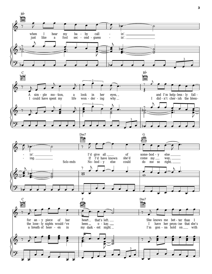 The Way She Loves Me The Way She Loves Me Piano, Vocal, Guitar scores gallery preview page 3