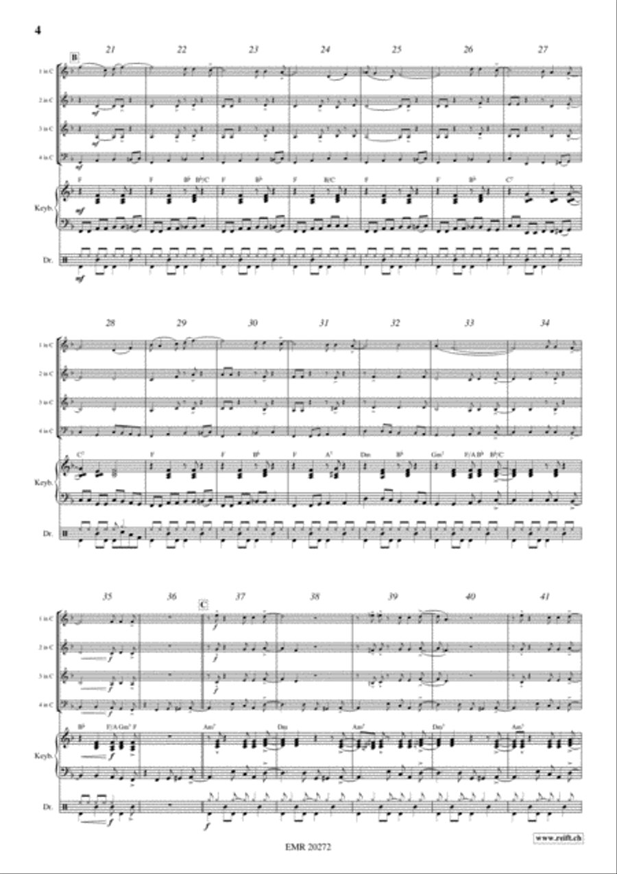 Kumbaya Concert Band scores gallery preview page 4
