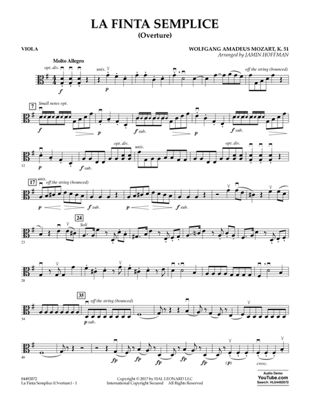 La Finta Semplice (Overture) - Viola