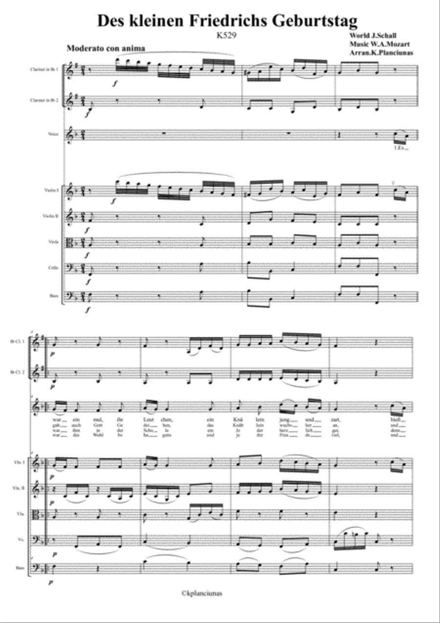 Des kleinen Friedrichs Geburtstag String Orchestra scores gallery preview page 1