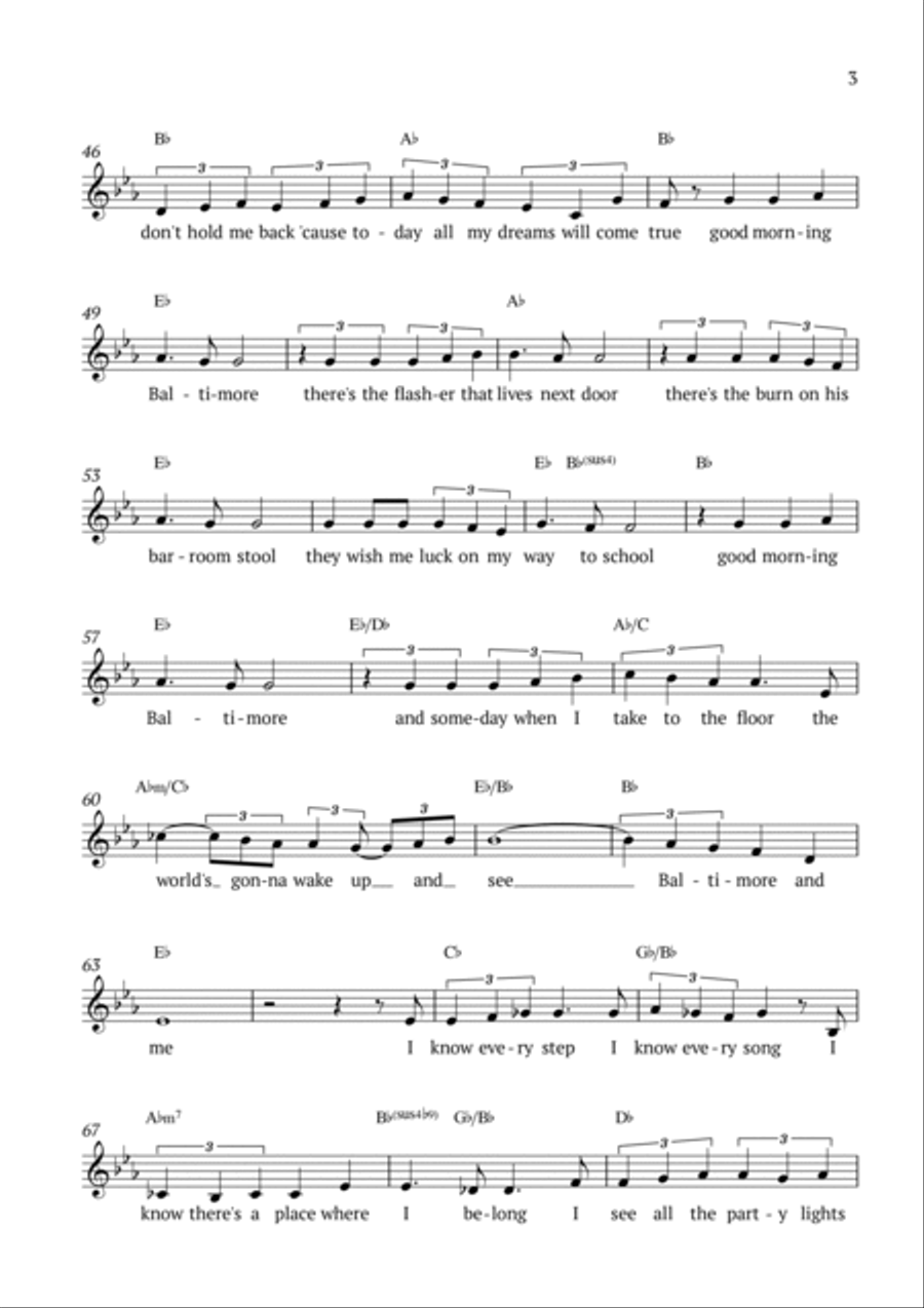 Good Morning Baltimore Piano scores gallery preview page 3