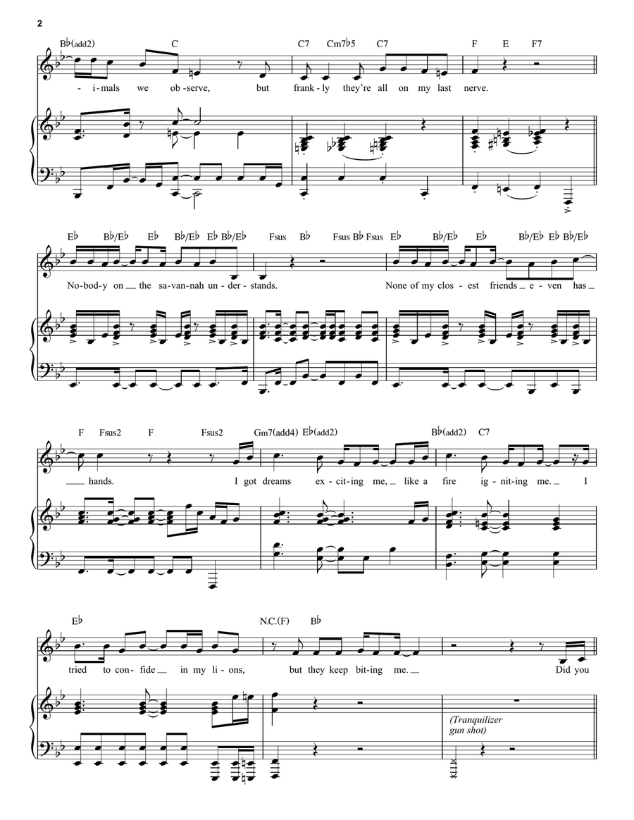 It Roars (from Mean Girls: The Broadway Musical) Voice scores gallery preview page 2