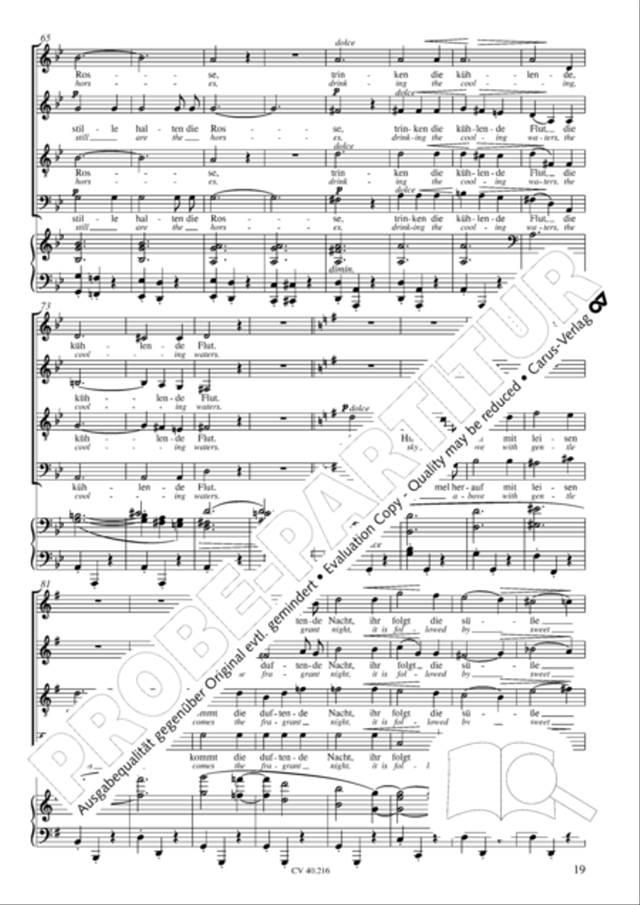 Drei Quartette op. 64 Choir scores gallery preview page 20