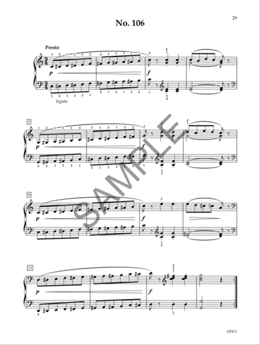 Best of Beyer - Selections from Preparatory Method For Piano Opus. 101 Easy Piano scores gallery preview page 5