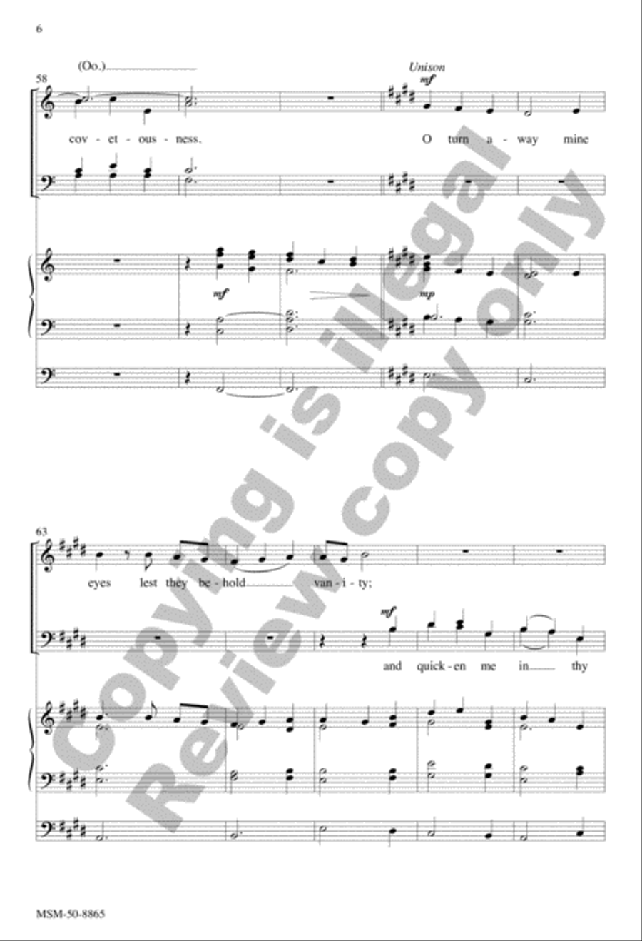 Teach Me, O Lord 4-Part scores gallery preview page 6