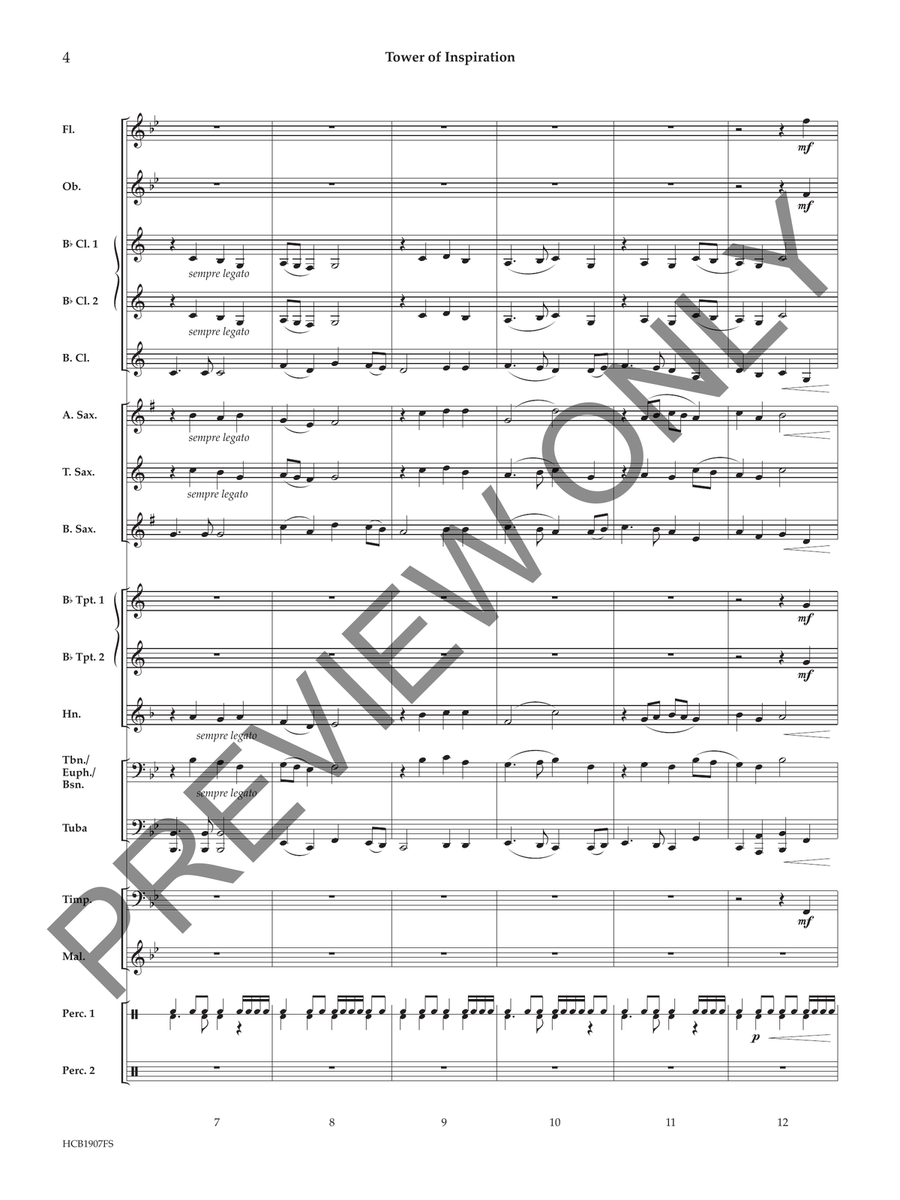 Tower of Inspiration (Score) Concert Band scores gallery preview page 5