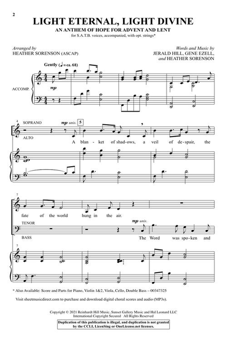 Light Eternal, Light Divine 4-Part scores gallery preview page 3
