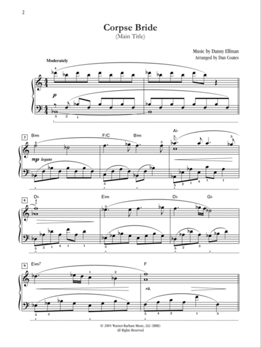 Corpse Bride (Main Title) Small Ensemble scores gallery preview page 2