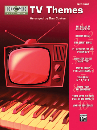 Book cover for 10 for 10 Sheet Music TV Themes