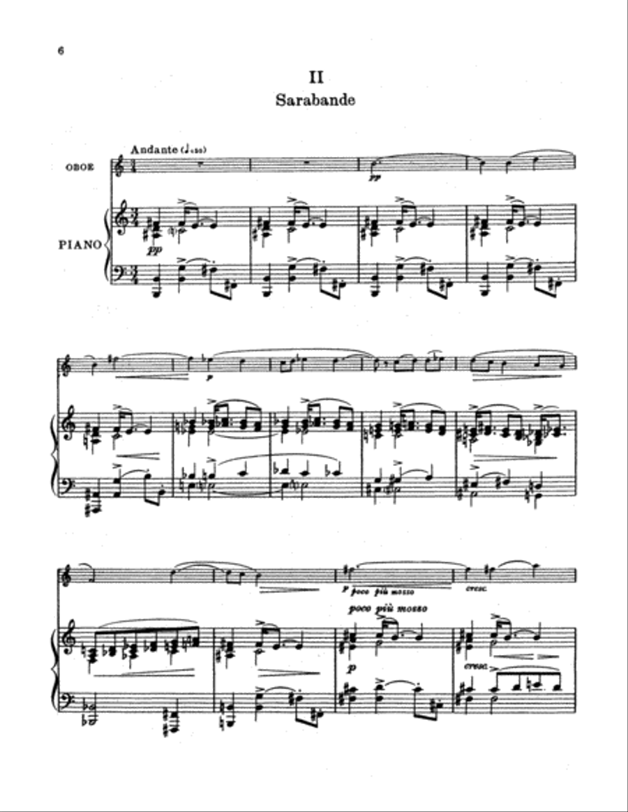 Suite for Oboe and Piano Piano Accompaniment scores gallery preview page 4