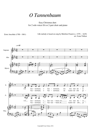 O Tannenbaum, for SA voices and piano E flat major