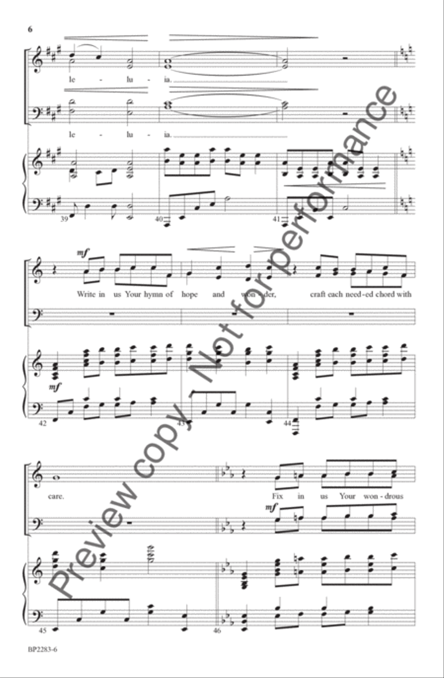Wounded Alleluias 4-Part scores gallery preview page 7