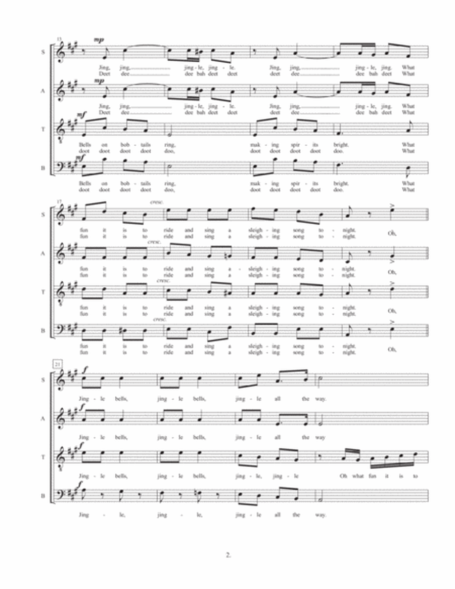 Jingle Bells - SATB, a cappella