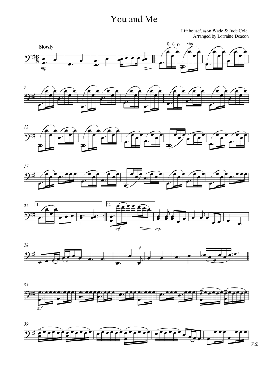 You And Me You And Me String Duet scores gallery preview page 1
