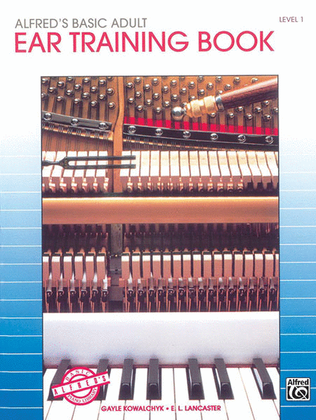 Book cover for Alfred's Basic Adult Piano Course Ear Training, Book 1