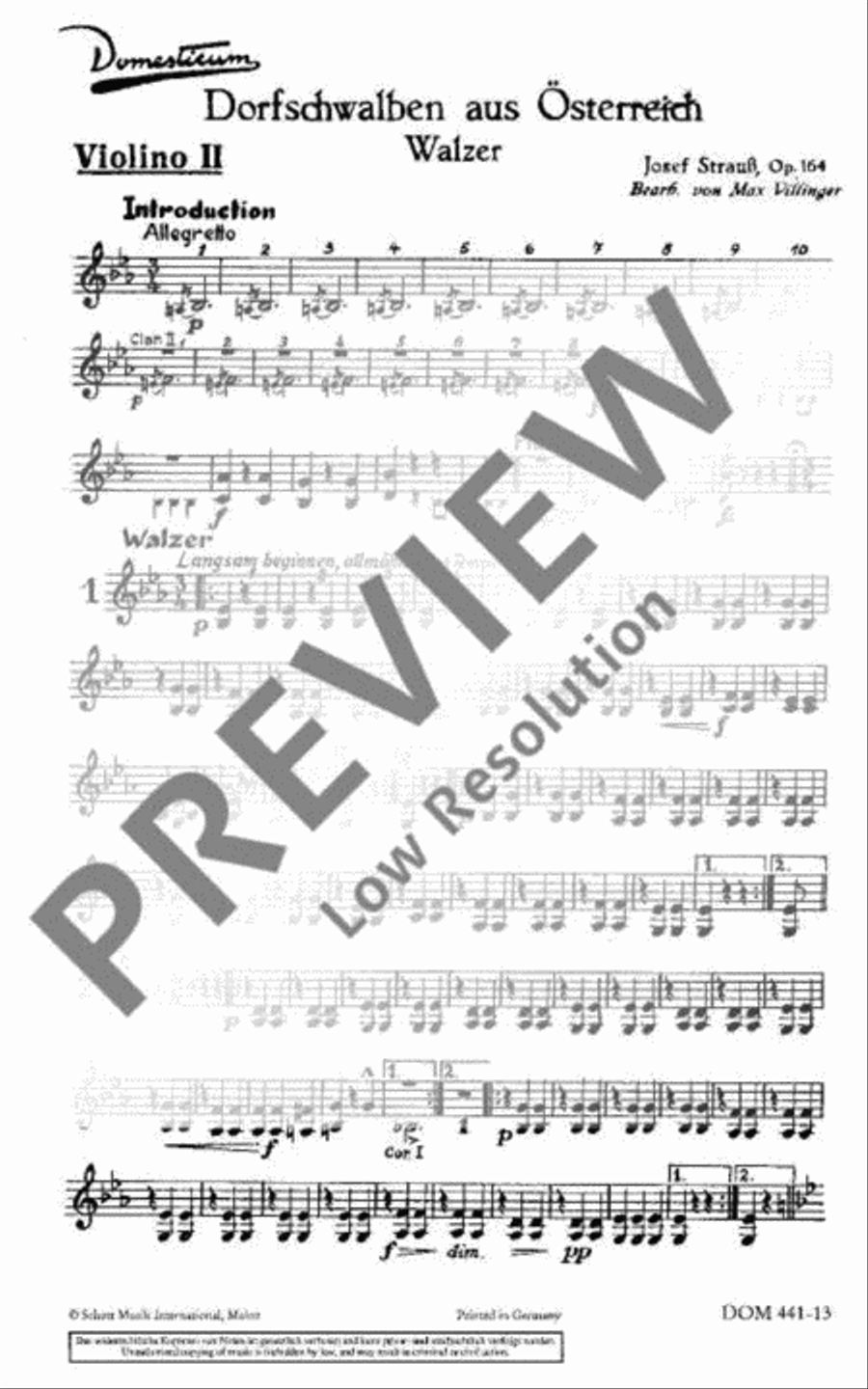 Dorfschwalben aus Österreich Oboe scores gallery preview page 2