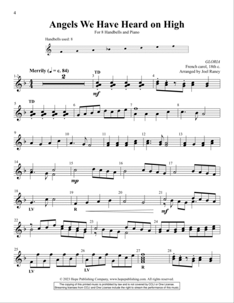 Small-ER But Mighty, Vol. 6, Settings for 8 Bells with Piano for-Digital Version Handbell Choir scores gallery preview page 4