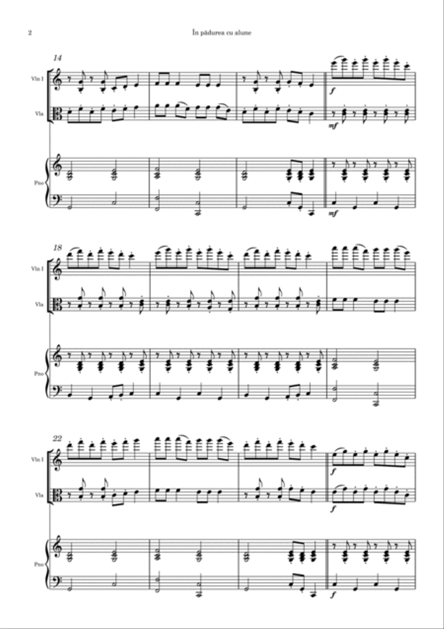 In padurea cu alune In padurea cu alune String Duet scores gallery preview page 2
