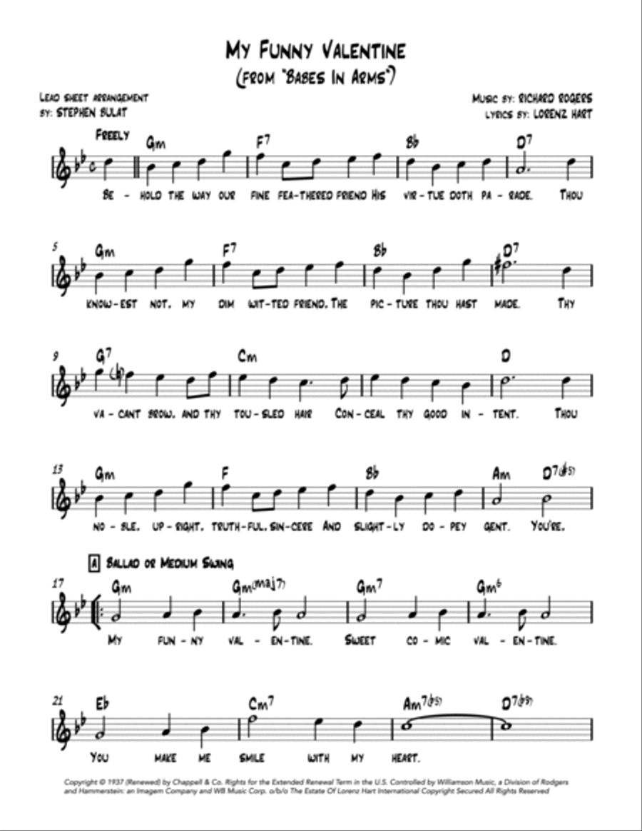 My Funny Valentine Large Ensemble scores gallery preview page 2
