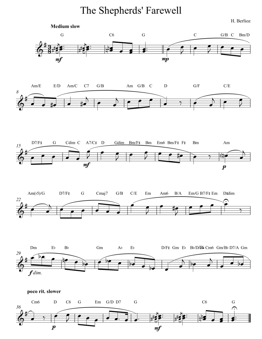 The Shepherds Farewell Piano scores gallery preview page 1