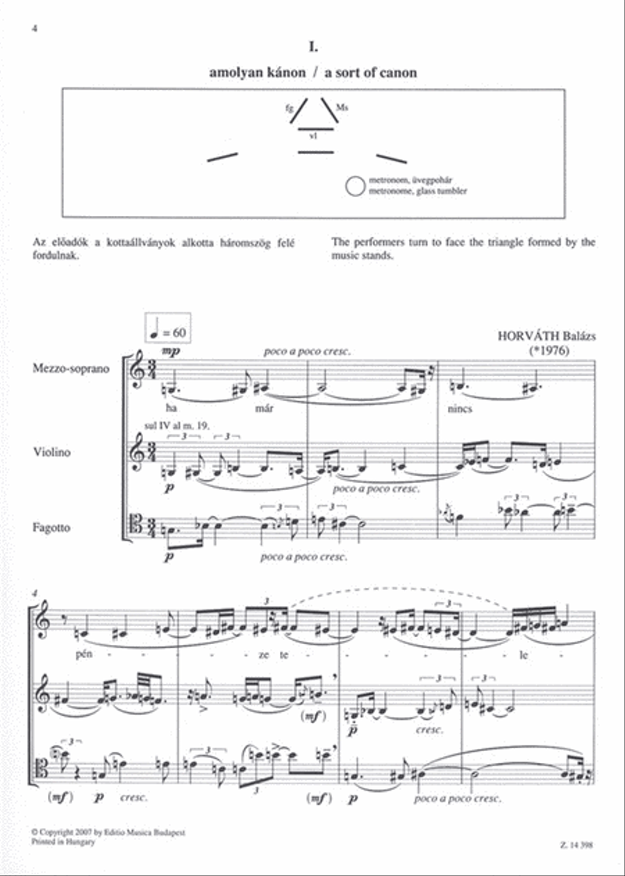 lines, words, letters... to poems by Parti Nagy fo Voice scores gallery preview page 2