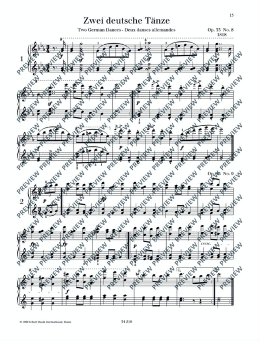 Ländler Piano Duet scores gallery preview page 16