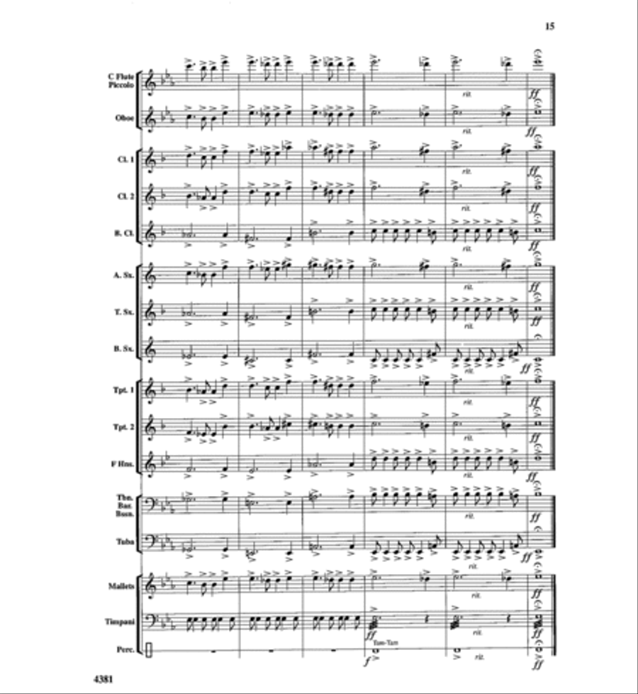 A Hymn of Peace Concert Band scores gallery preview page 14