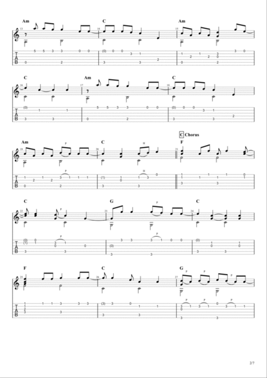 Holes Guitar Tablature scores gallery preview page 3