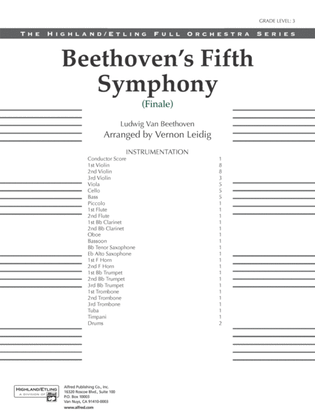 Beethoven's 5th Symphony, Finale: Score