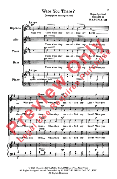 Were You There (SATB)