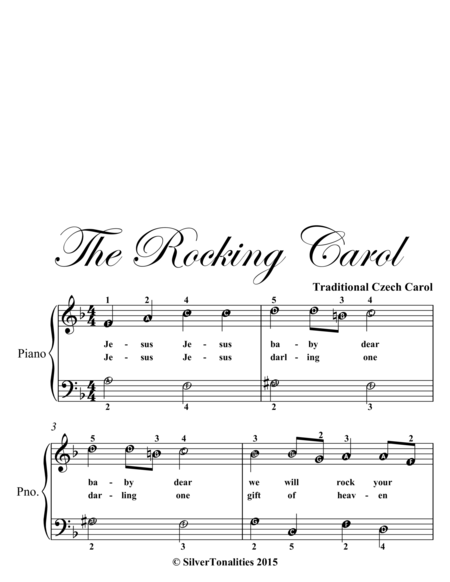 Rocking Carol Easy Piano Sheet Music