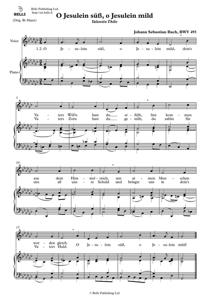 O Jesulein suess, o Jesulein mild, BWV 493