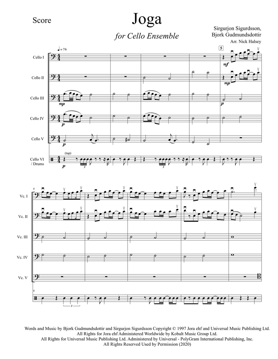 Joga Small Ensemble scores gallery preview page 1