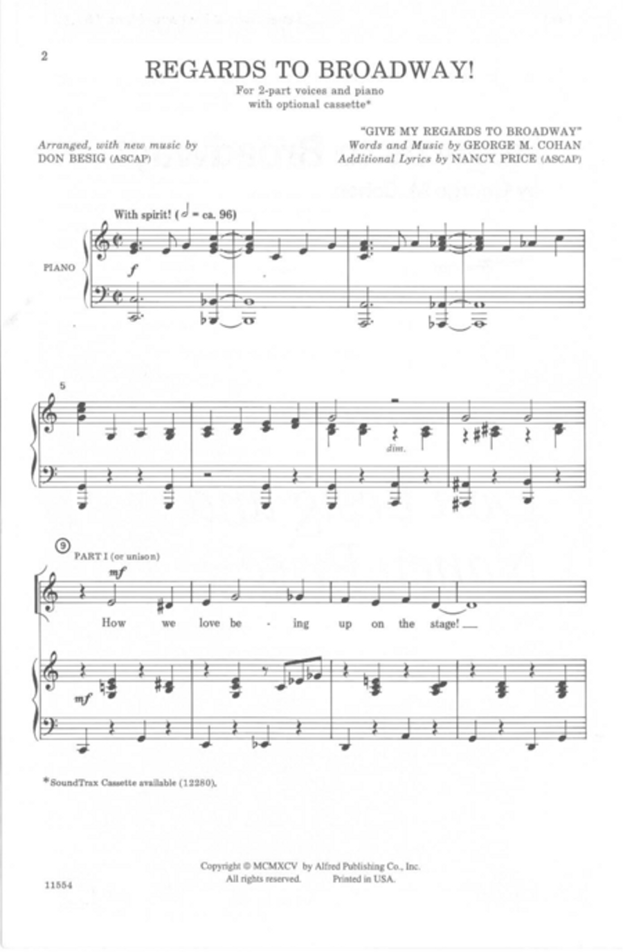 Regards to Broadway! - Soundtrax CD (CD only) Choir scores gallery preview page 2