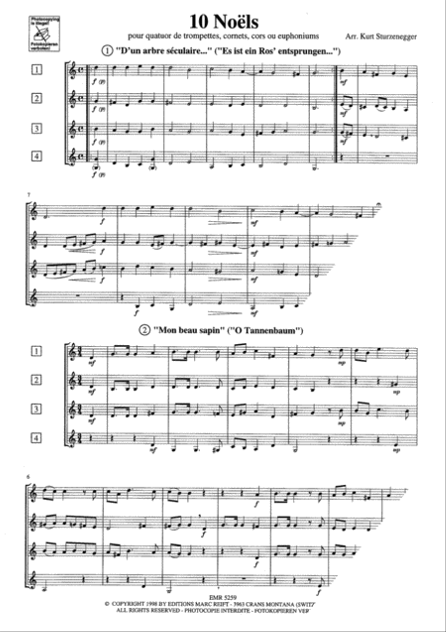 10 Noels 10 Noels French Horn Quartet scores gallery preview page 10