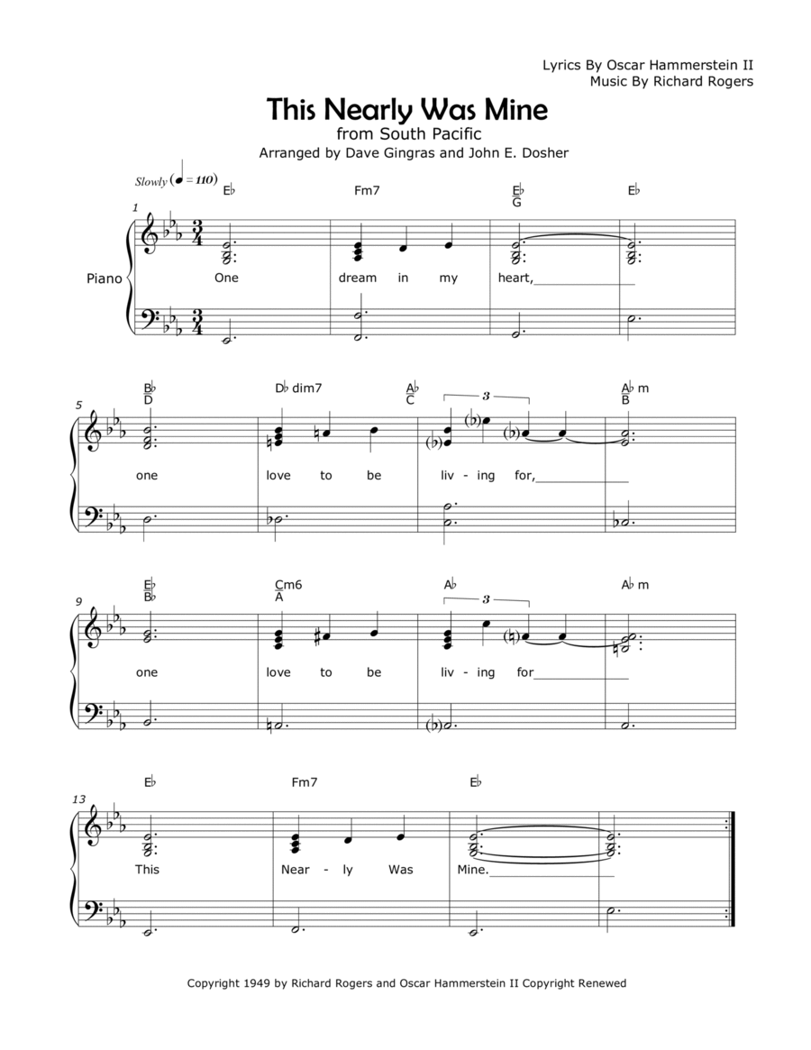 This Nearly Was Mine Voice scores gallery preview page 1