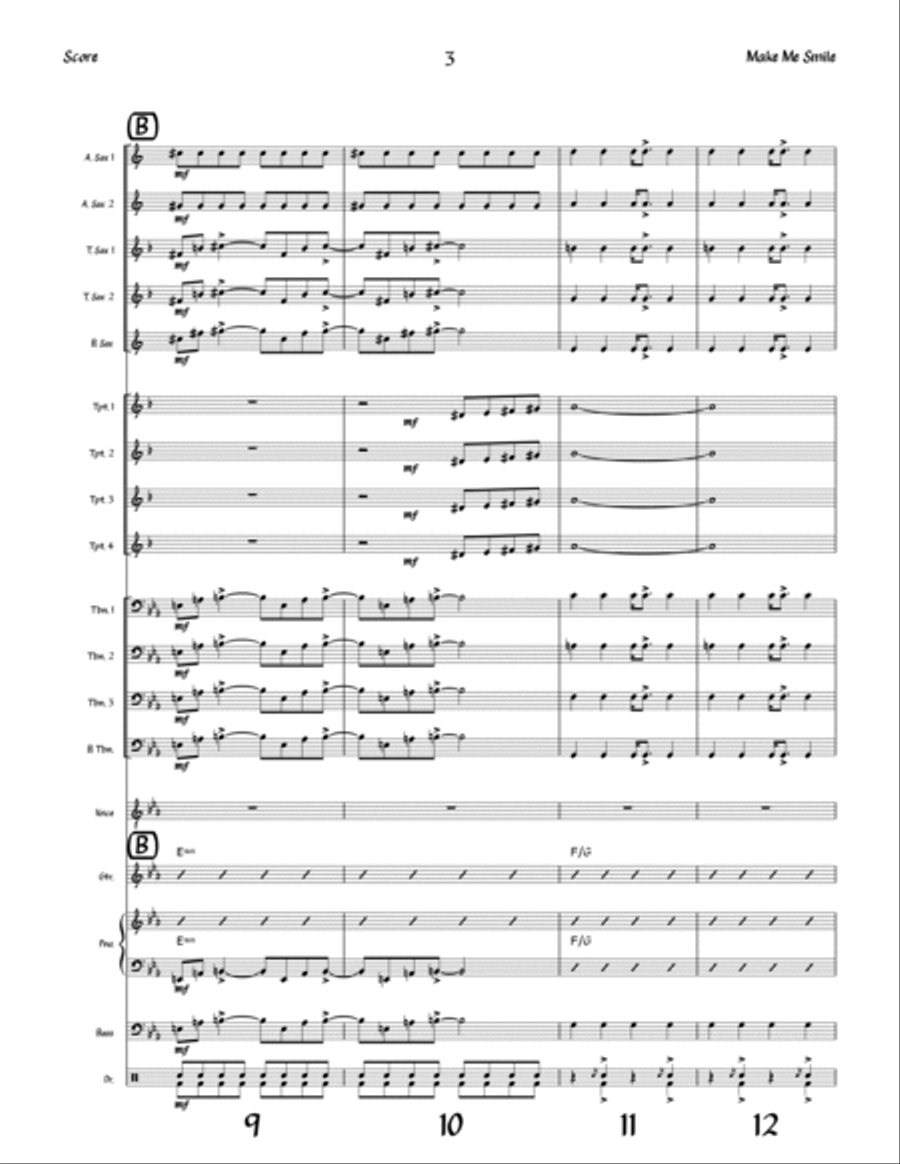 Make Me Smile Jazz Ensemble scores gallery preview page 3