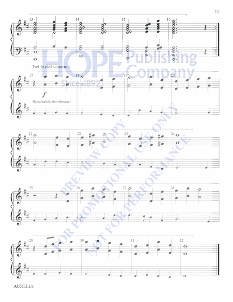 Hymns and Handbells: Easy Handbell Accomp For Cong. Sing 3-Octaves scores gallery preview page 14