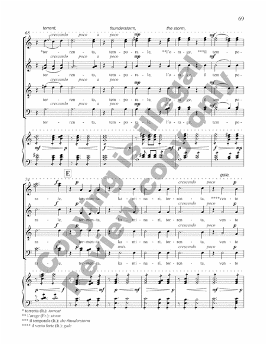 Earth Songs: 5. Danse des Pluies Divisi scores gallery preview page 7