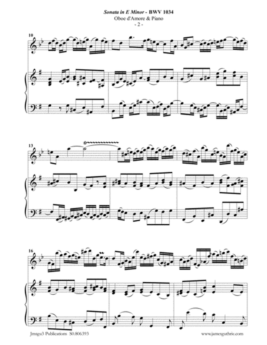 BACH: Sonata BWV 1034 for Oboe d'Amore & Piano image number null