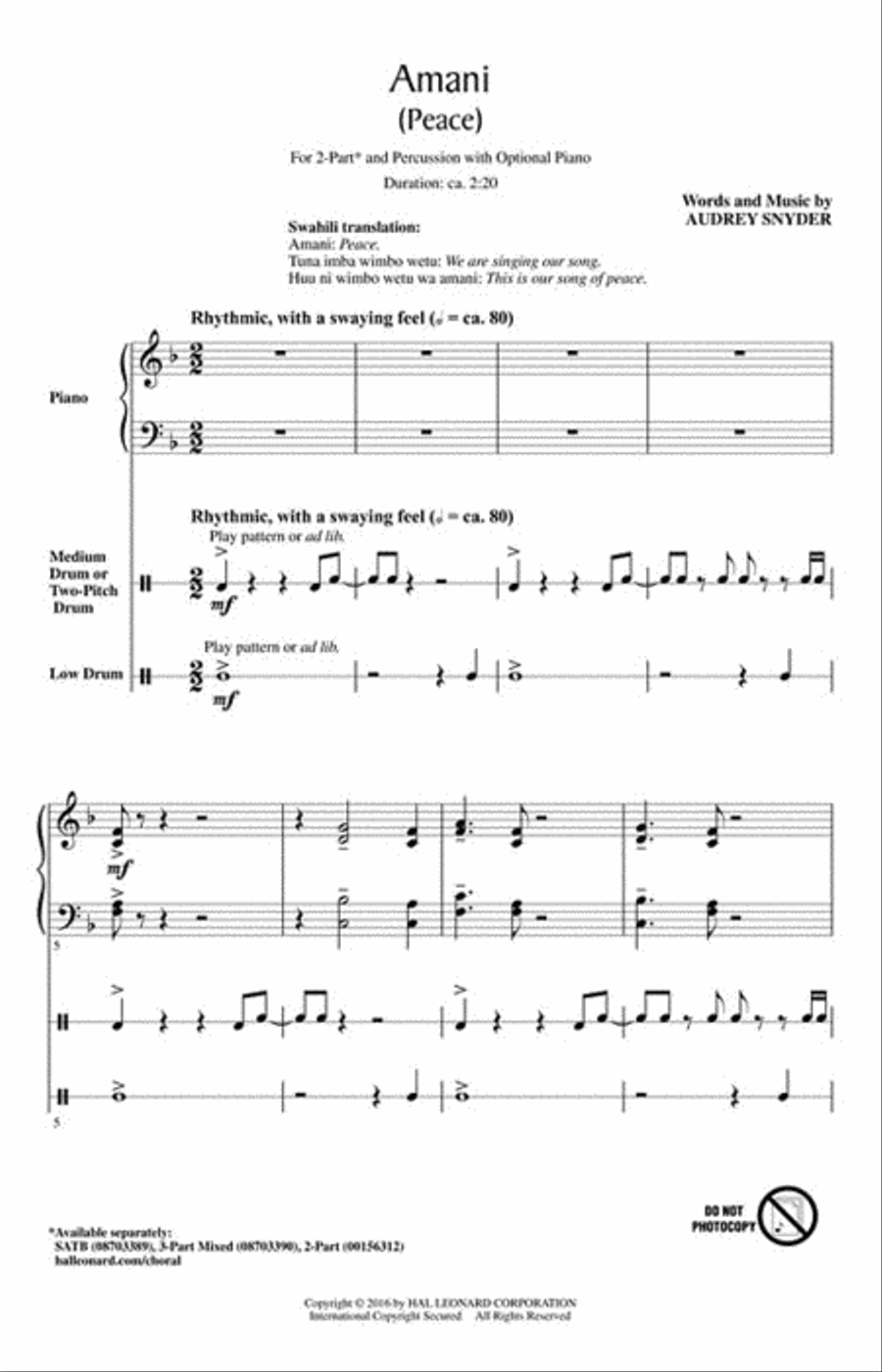Amani 2-Part scores gallery preview page 2