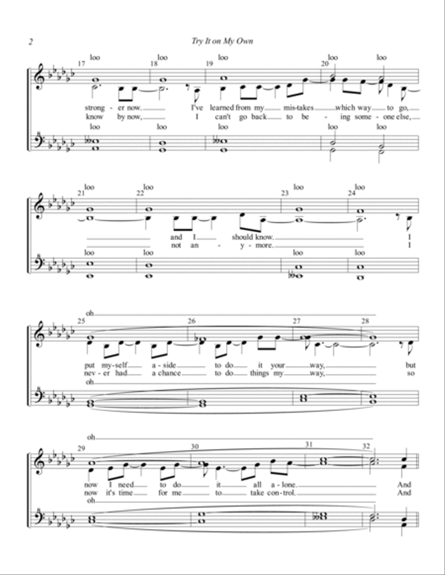 Try It On My Own SSAA scores gallery preview page 2