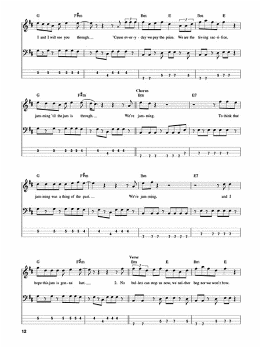 Bob Marley Bob Marley Bass Guitar Tablature scores gallery preview page 5