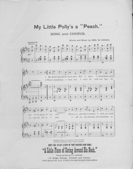 My Little Polly's a Peach. Popular Waltz Song