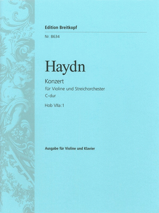 Book cover for Violin Concerto in C major Hob VIIa:1