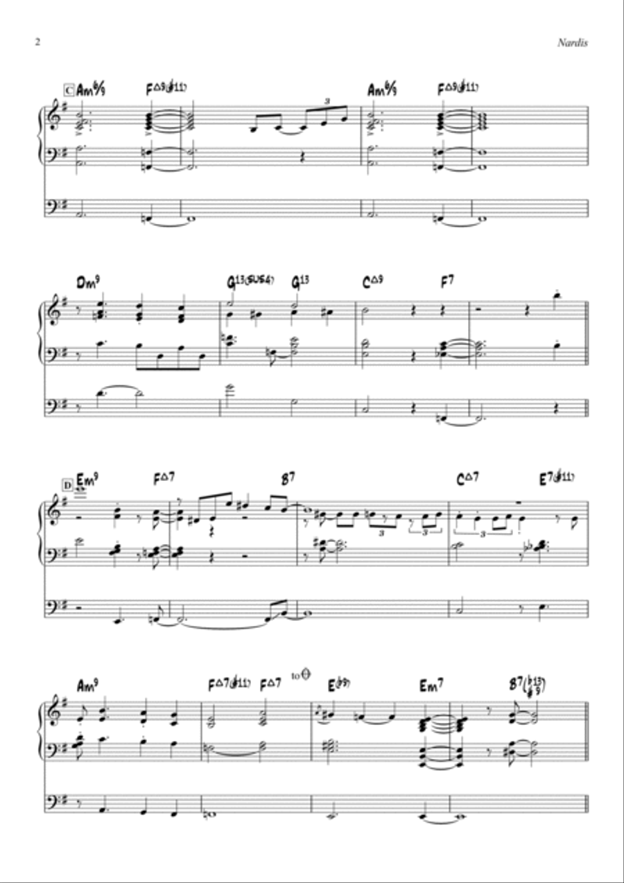 Nardis Piano Solo scores gallery preview page 2