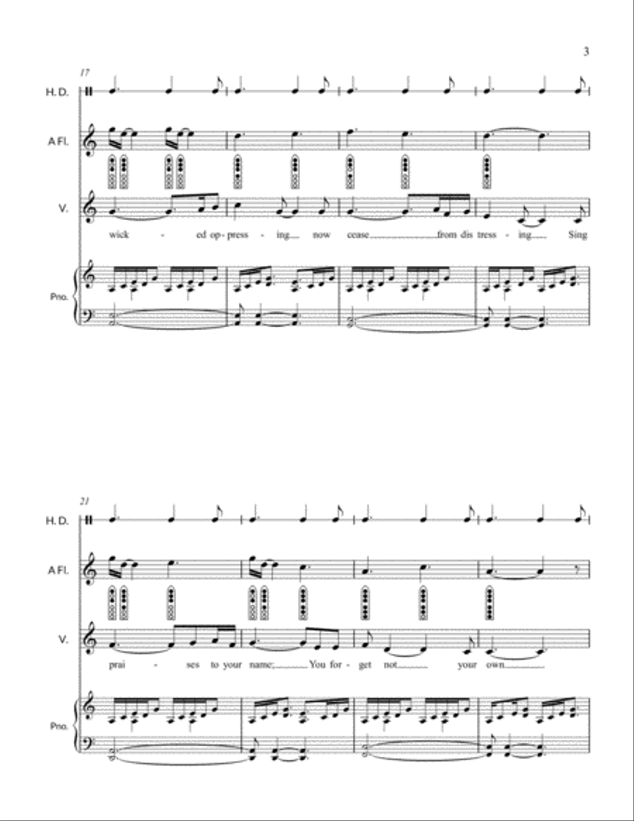 Prayer Of Thanksgiving - For A Flute Flute scores gallery preview page 5