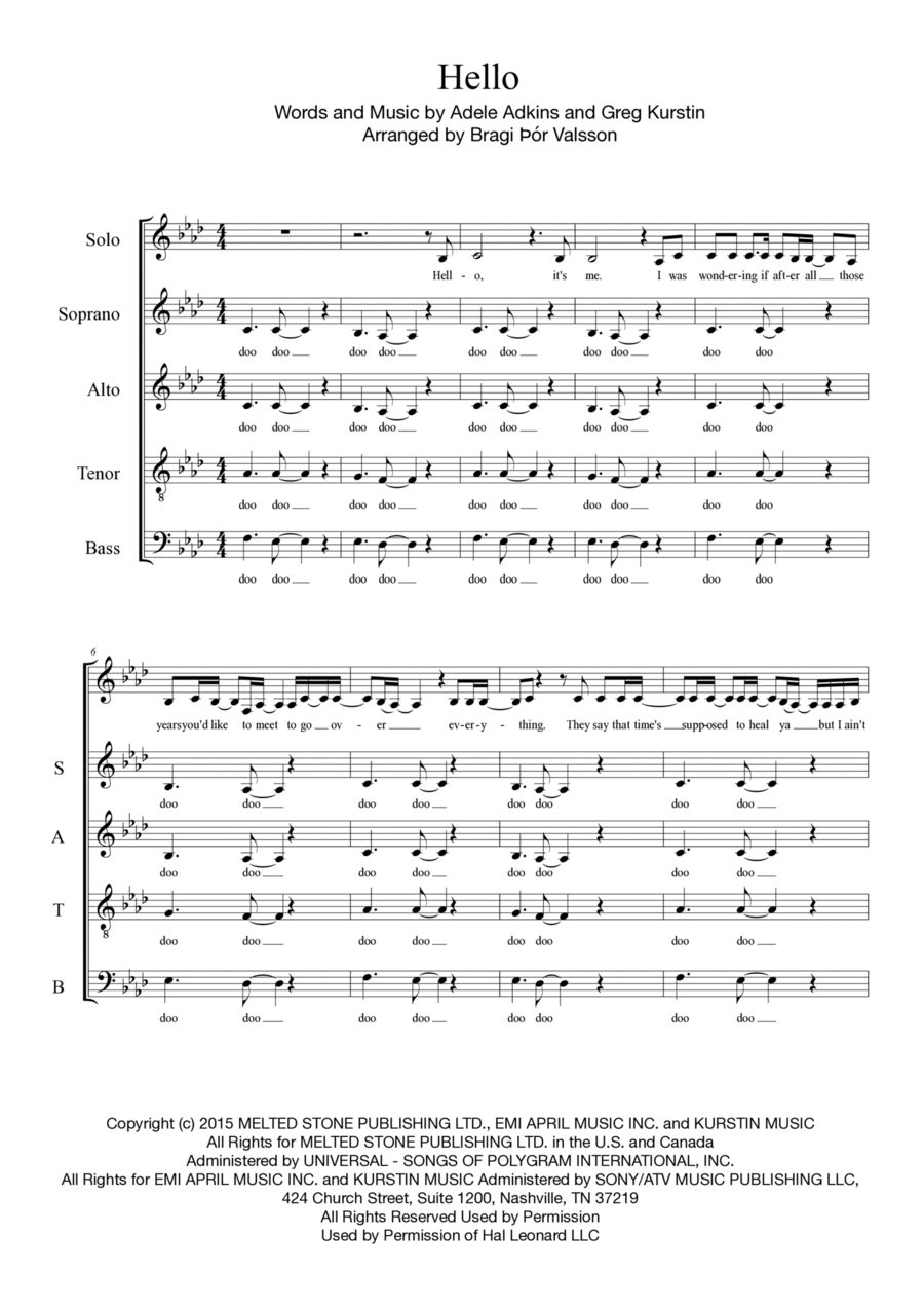 Hello 4-Part scores gallery preview page 1