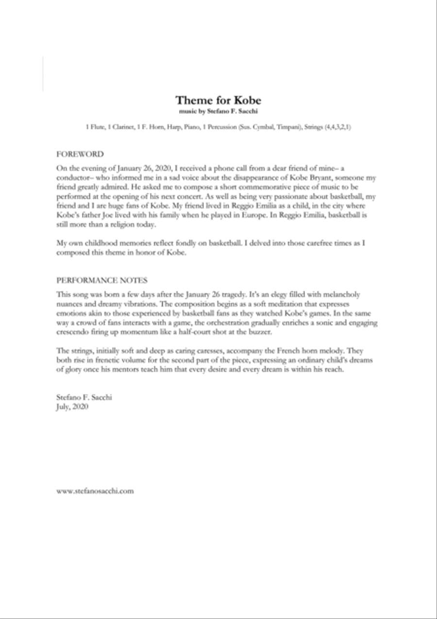 Theme for Kobe Chamber Orchestra scores gallery preview page 1